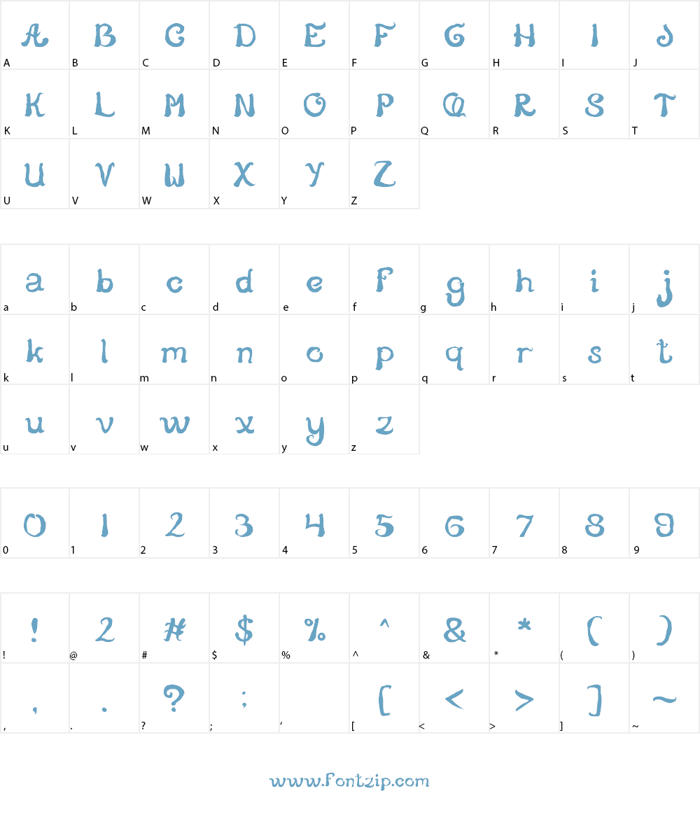 Story Telling Font Character